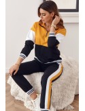 Women\'s sports set with a hood, mustard FI599 - Online store - Boutique